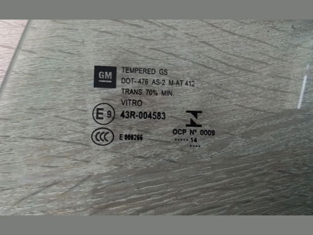 bontott OPEL MOKKA Bal első Fixüveg (Ajtóban)
