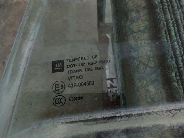 bontott OPEL MOKKA Bal első Fixüveg (Ajtóban)