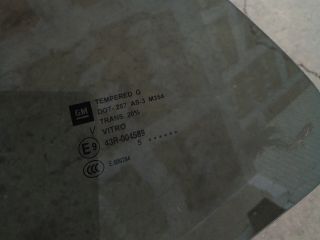 bontott OPEL MOKKA Bal hátsó Fixüveg (Ajtóban)