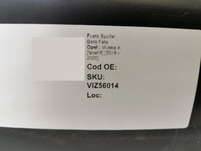 bontott OPEL MOKKA Első Lökhárító Alsó (Műanyag)