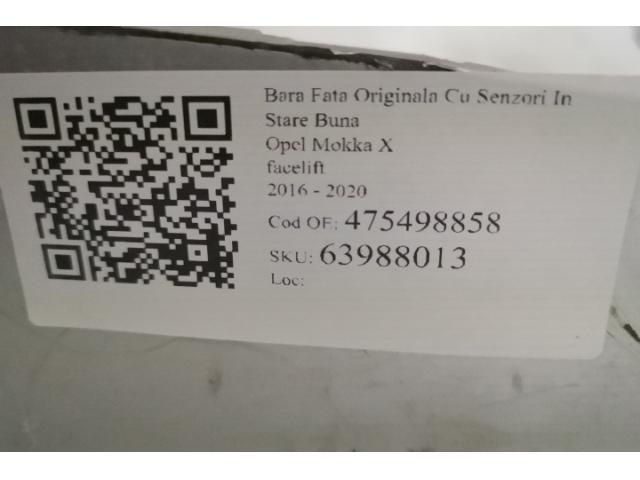 bontott OPEL MOKKA Első Lökhárító (Részeivel)