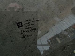 bontott OPEL MOKKA Jobb hátsó Fixüveg (Ajtóban)