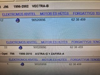 bontott OPEL OMEGA Főtengely Fordulatszám Jeladó