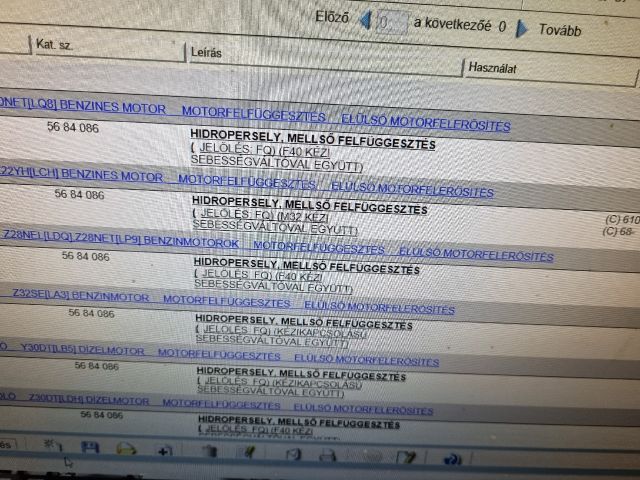 bontott OPEL SIGNUM Billenésgátló Bak