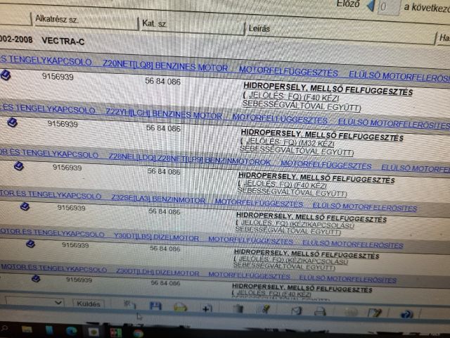 bontott OPEL SIGNUM Billenésgátló Bak