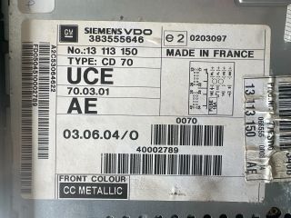 bontott OPEL SIGNUM Rádió / CD