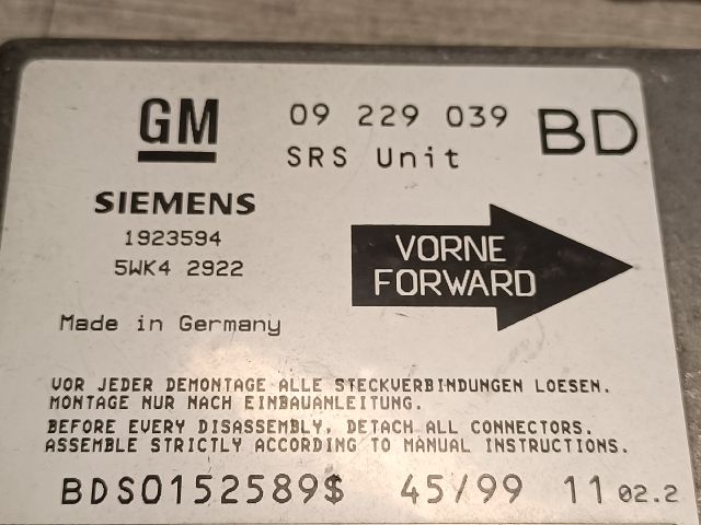 bontott OPEL VECTRA B Légzsák Elektronika