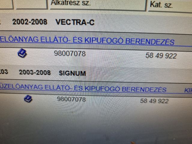 bontott OPEL VECTRA C Jobb Kipufogó Cső