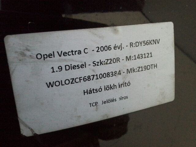 bontott OPEL VECTRA C Hátsó Lökhárító (Üresen)