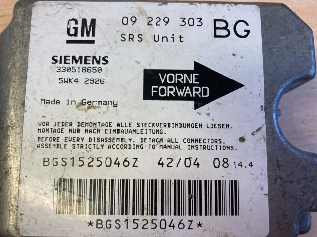 bontott OPEL VECTRA C Légzsák Elektronika