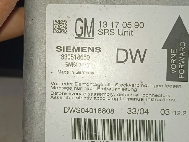 bontott OPEL VECTRA C Légzsák Elektronika