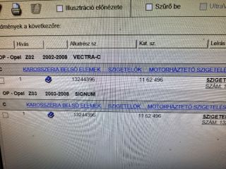 bontott OPEL VECTRA C Motorháztető Szigetelés