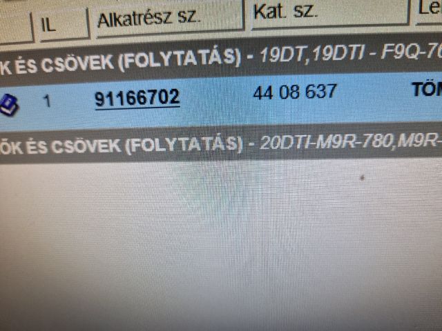 bontott OPEL VIVARO Vízcső