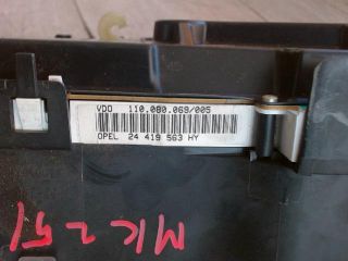 bontott OPEL ZAFIRA A Kilométeróra