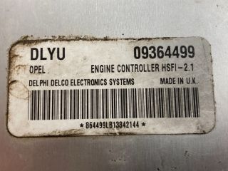 bontott OPEL ZAFIRA A Motorvezérlő