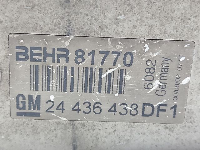 bontott OPEL ZAFIRA A Intercooler