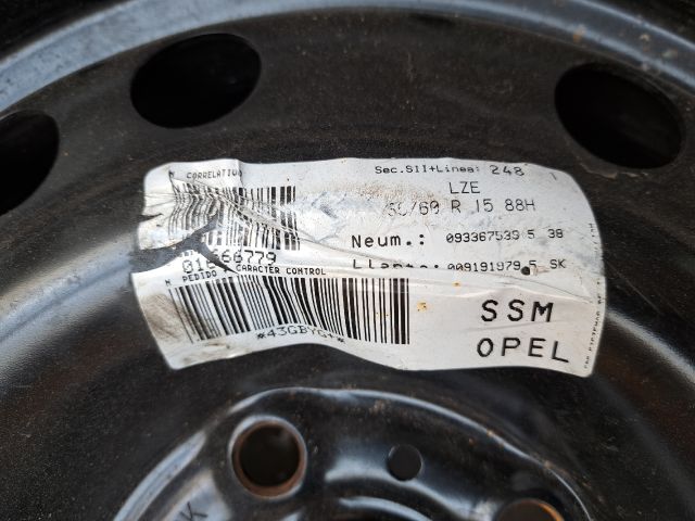 bontott OPEL ZAFIRA A Acélfelni Gumival (1 db)