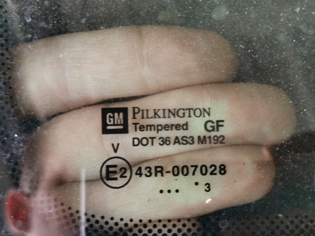 bontott OPEL ZAFIRA A Bal C Oszlop Oldalablak Üveg