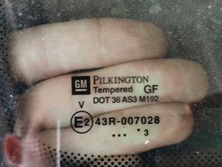 bontott OPEL ZAFIRA A Bal C Oszlop Oldalablak Üveg