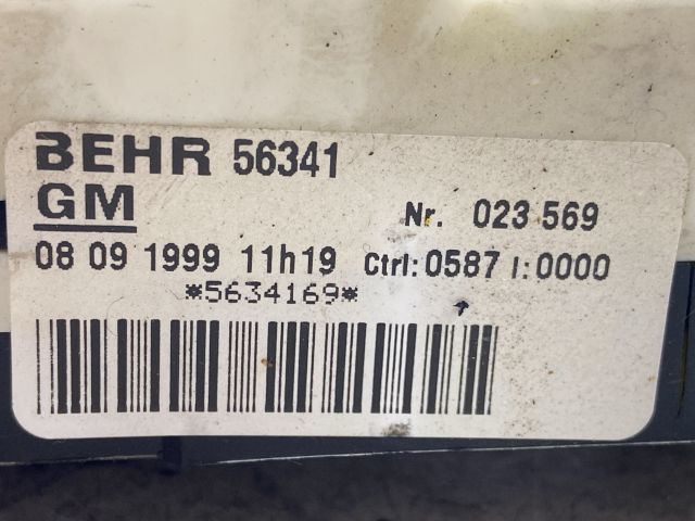 bontott OPEL ZAFIRA A Fűtéskapcsoló (manuális klímás)