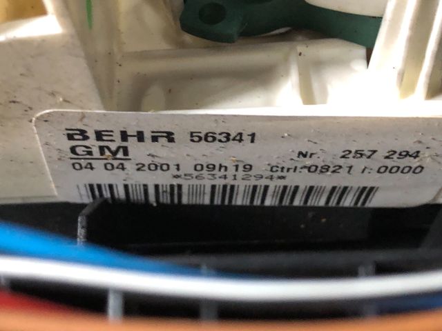 bontott OPEL ZAFIRA A Fűtéskapcsoló (manuális klímás)