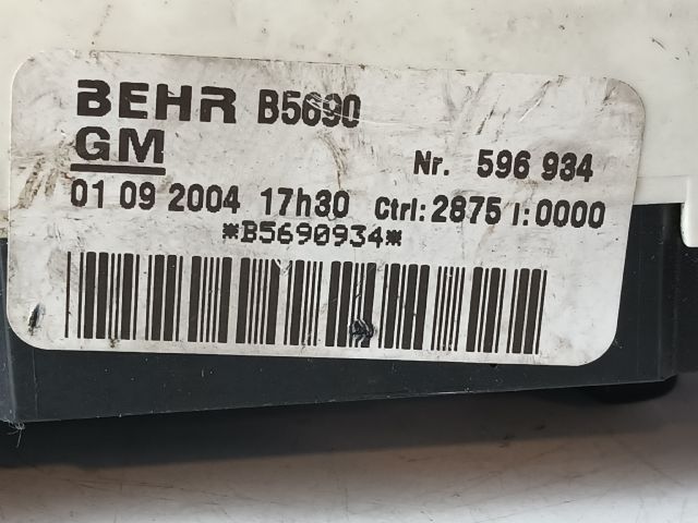 bontott OPEL ZAFIRA A Fűtéskapcsoló (manuális klímás)