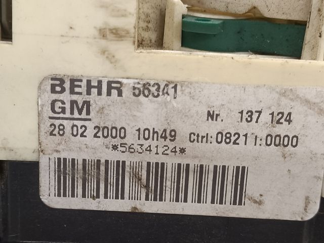 bontott OPEL ZAFIRA A Fűtéskapcsoló (manuális klímás)