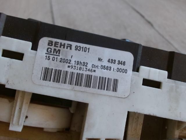 bontott OPEL ZAFIRA A Fűtéskapcsoló