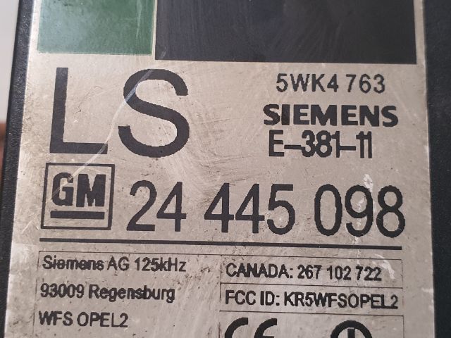 bontott OPEL ZAFIRA A Immobilizer Gyűrű