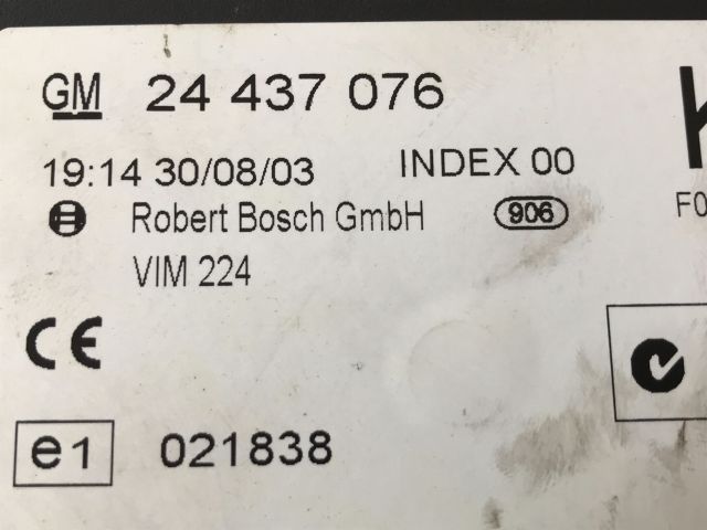 bontott OPEL ZAFIRA A Központizár Elektronika