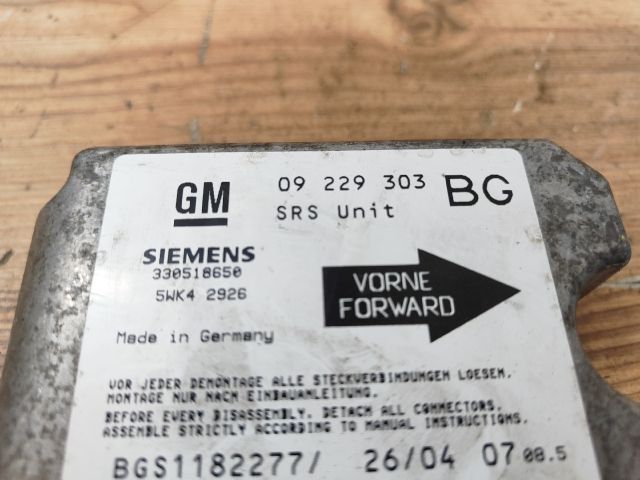 bontott OPEL ZAFIRA A Légzsák Elektronika