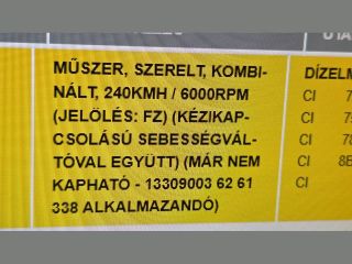 bontott OPEL ZAFIRA B Kilométeróra