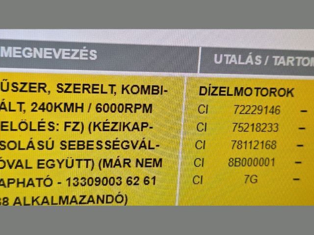 bontott OPEL ZAFIRA B Kilométeróra