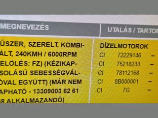 bontott OPEL ZAFIRA B Kilométeróra