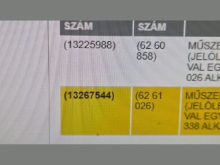 bontott OPEL ZAFIRA B Kilométeróra