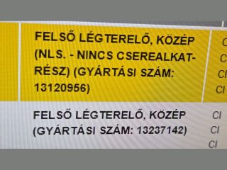 bontott OPEL ZAFIRA B Homlokfal (Üres lemez)