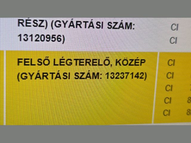 bontott OPEL ZAFIRA B Homlokfal (Üres lemez)