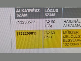 bontott OPEL ZAFIRA B Kilométeróra