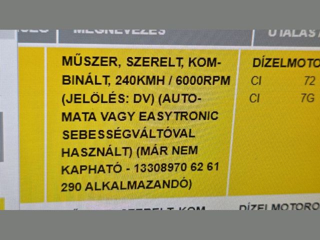 bontott OPEL ZAFIRA B Kilométeróra