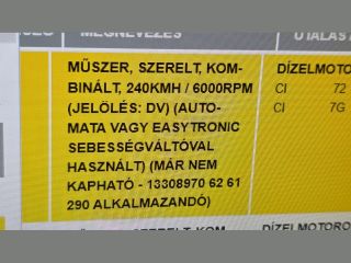 bontott OPEL ZAFIRA B Kilométeróra