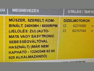 bontott OPEL ZAFIRA B Kilométeróra