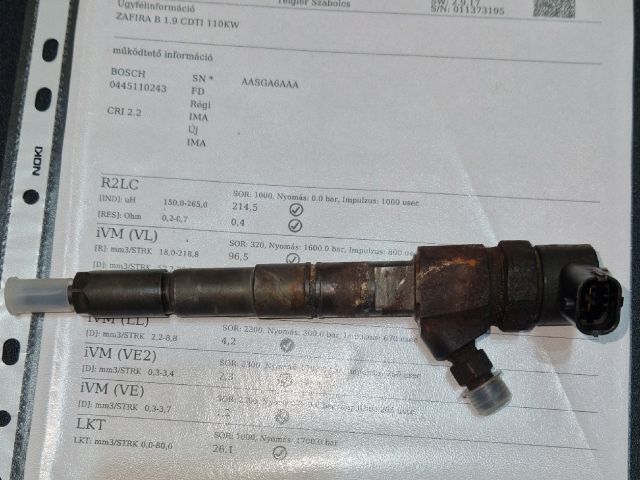 bontott OPEL ZAFIRA B Porlasztó (1 db)