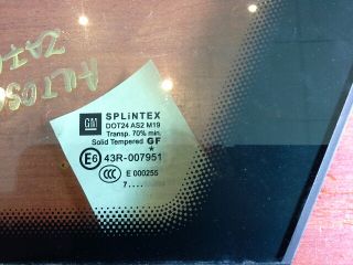 bontott OPEL ZAFIRA B Bal A Oszlop Oldalablak Üveg