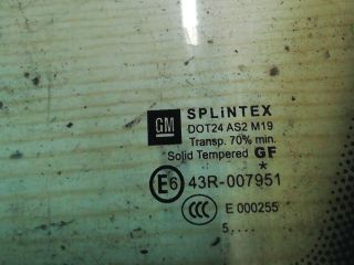 bontott OPEL ZAFIRA B Bal A Oszlop Oldalablak Üveg