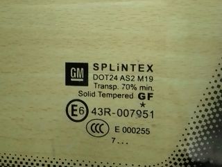 bontott OPEL ZAFIRA B Bal A Oszlop Oldalablak Üveg