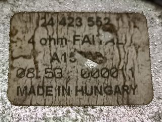 bontott OPEL ZAFIRA B Bal első Hangszóró