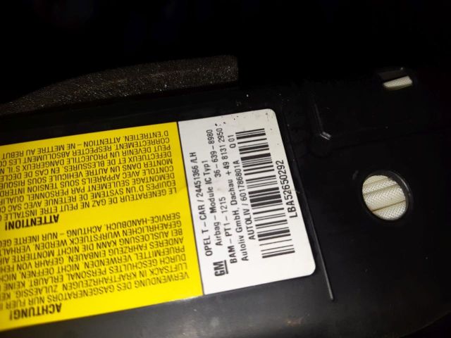 bontott OPEL ZAFIRA B Bal Függönylégzsák és Oldallégzsák