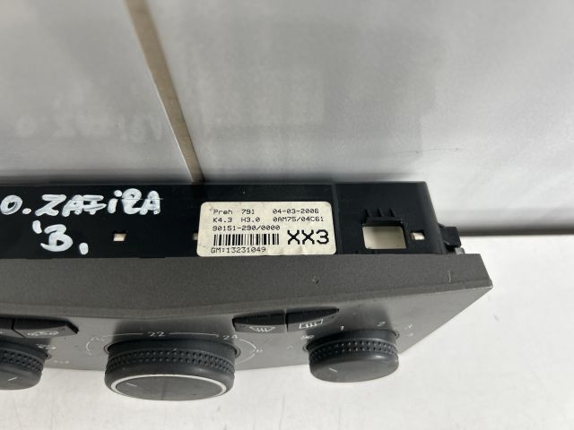 bontott OPEL ZAFIRA B Fűtéskapcsoló (manuális klímás)