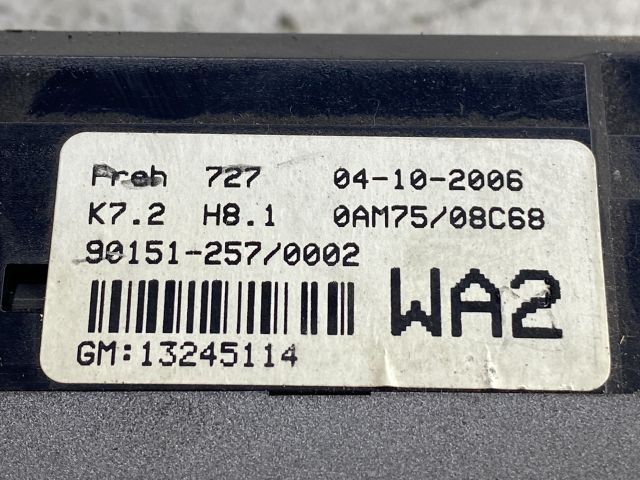 bontott OPEL ZAFIRA B Fűtéskapcsoló