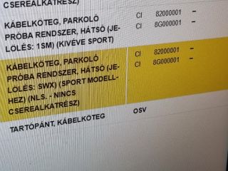 bontott OPEL ZAFIRA B Hátsó Tolatóradar Kábelköteg